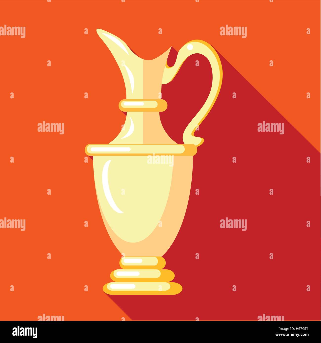 Golden trophy cup icon, flat style Stock Vector Image & Art - Alamy