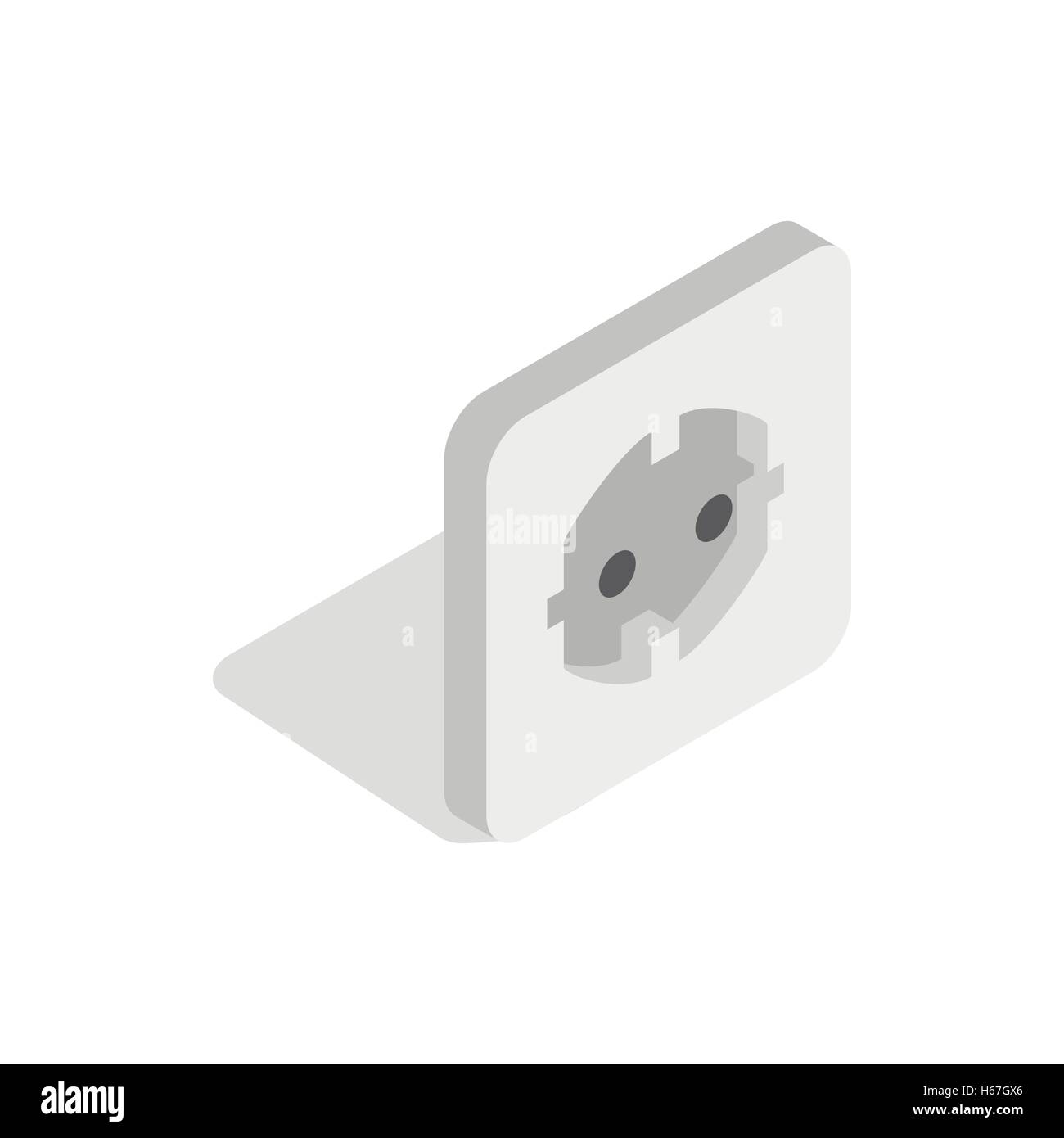 Electric white socket icon, isometric 3d style Stock Vector Image & Art ...