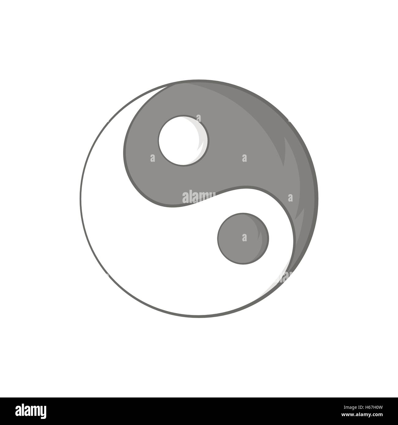 Yin Yang sign icon in cartoon style Stock Vector Image & Art - Alamy