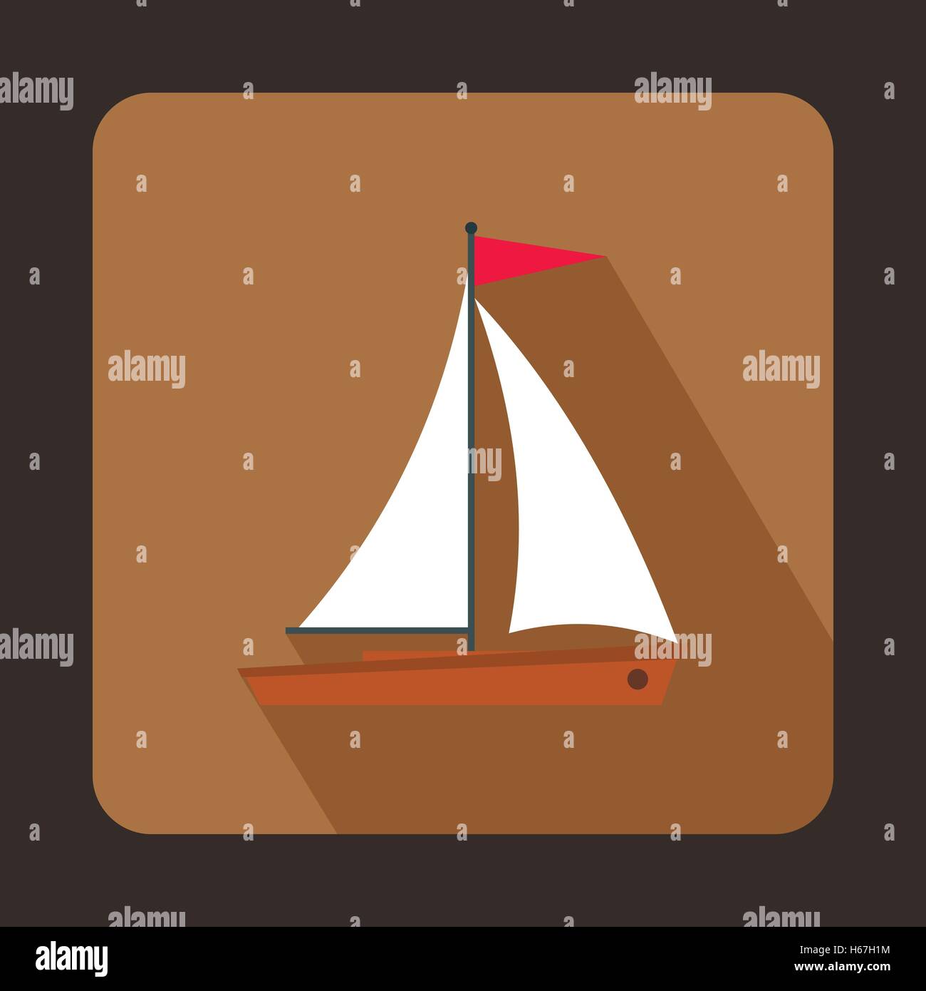 Yacht icon in flat style Stock Vector Image & Art - Alamy