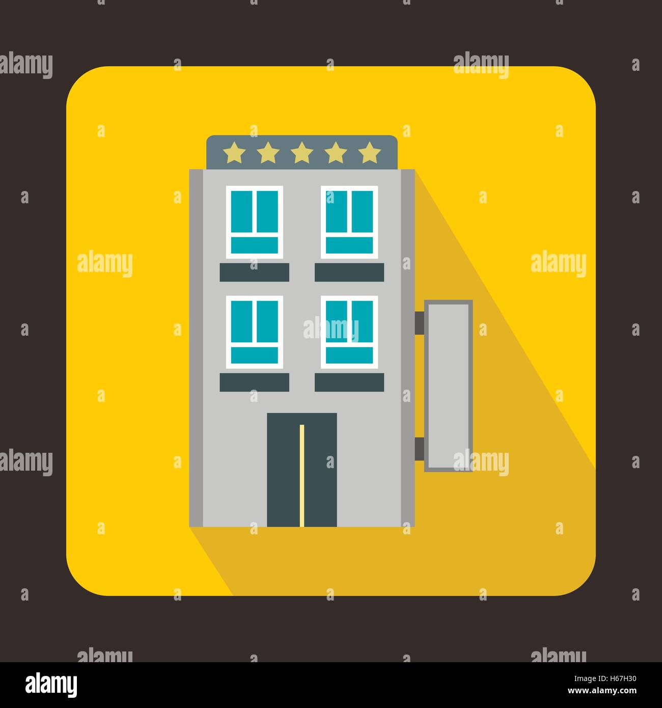 Five star hotel icon in flat style Stock Vector Image & Art - Alamy