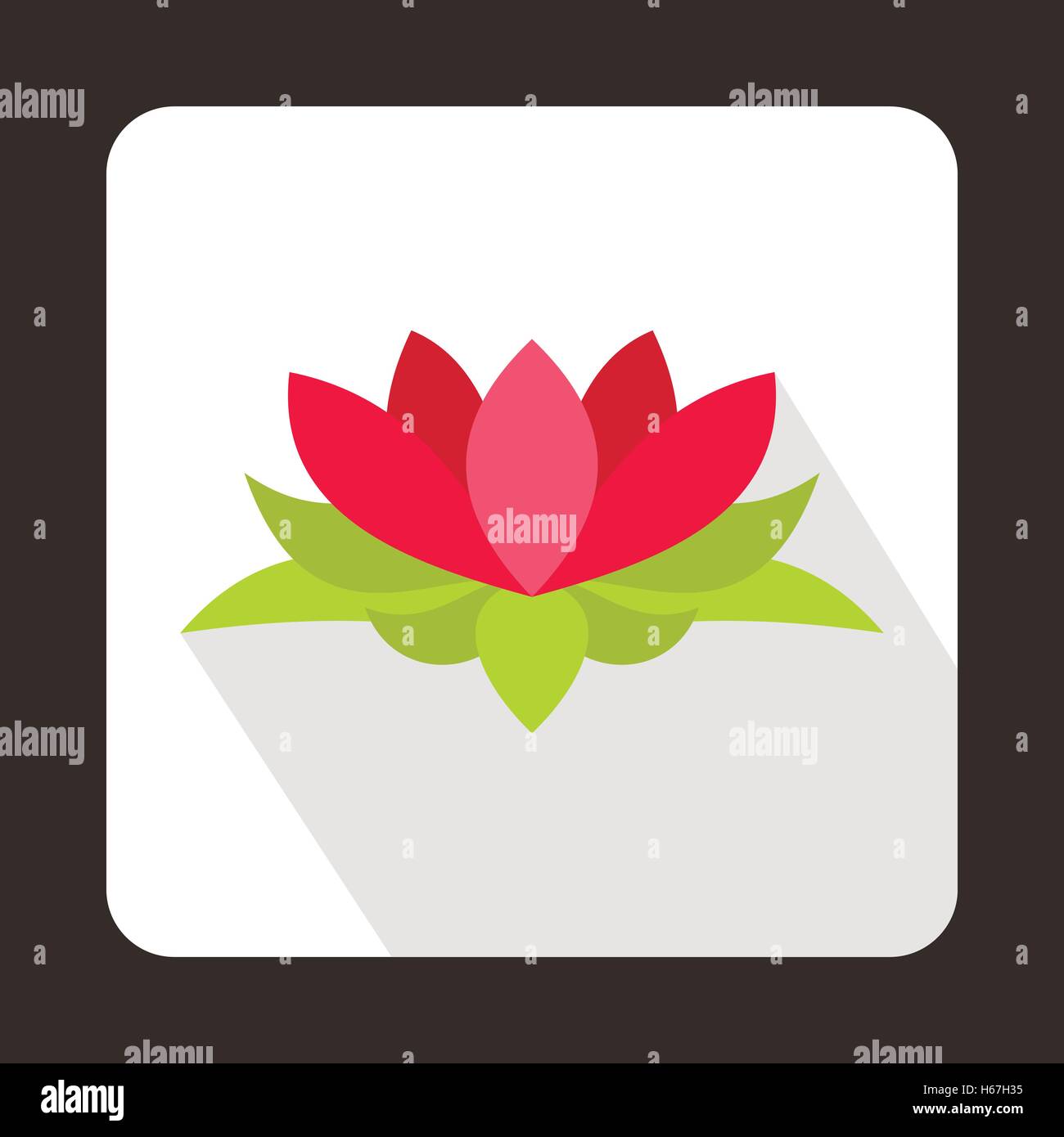 Lotus flower icon, flat style Stock Vector Image & Art - Alamy