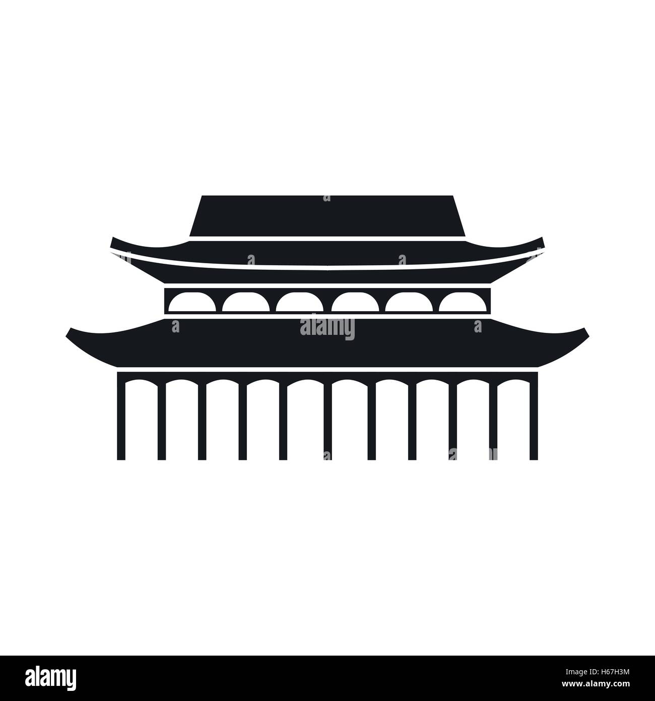 Buddha Toothe Relic Temple in Singapore icon Stock Vector Image & Art ...