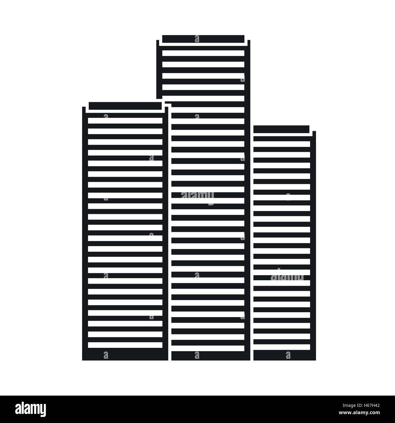 Skyscrapers in Singapore icon, simple style Stock Vector Image & Art ...