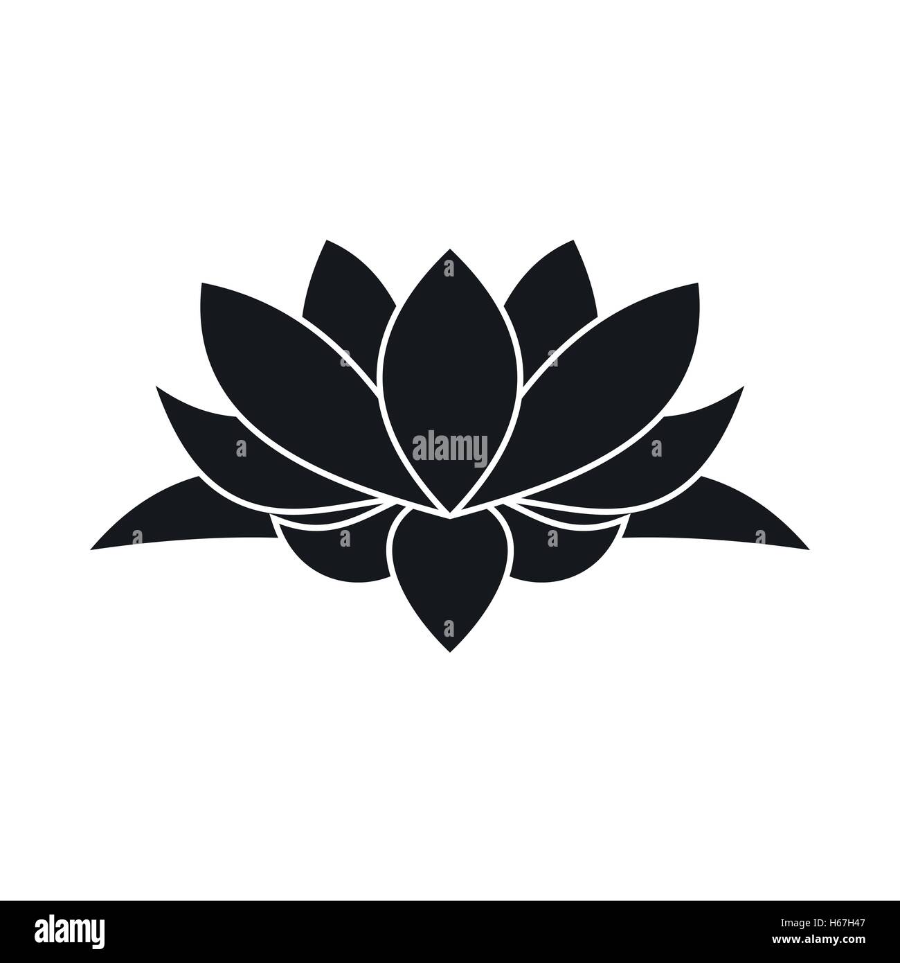 Lotus flower icon, simple style Stock Vector Image & Art - Alamy