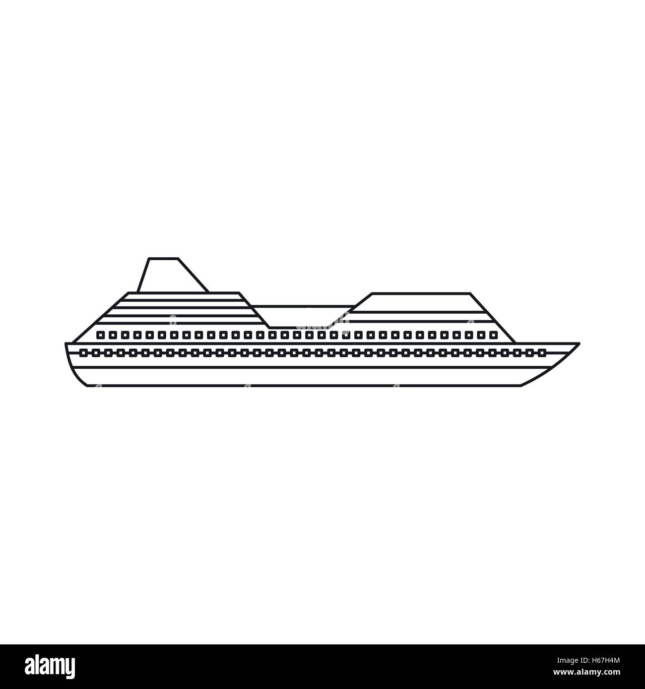 Cruise liner icon, outline style Stock Vector Image & Art - Alamy