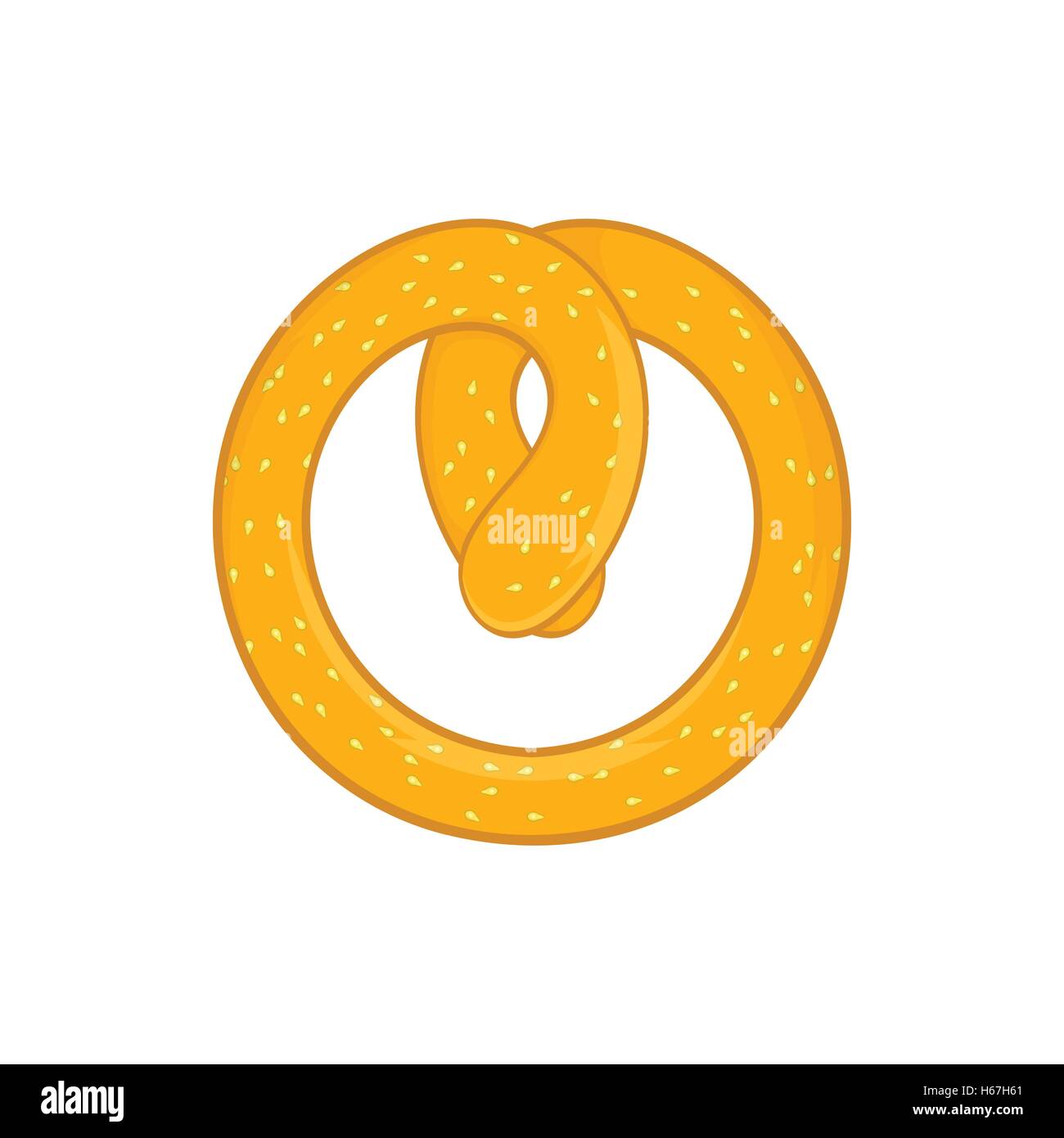 Pretzel icon in cartoon style Stock Vector Image & Art - Alamy
