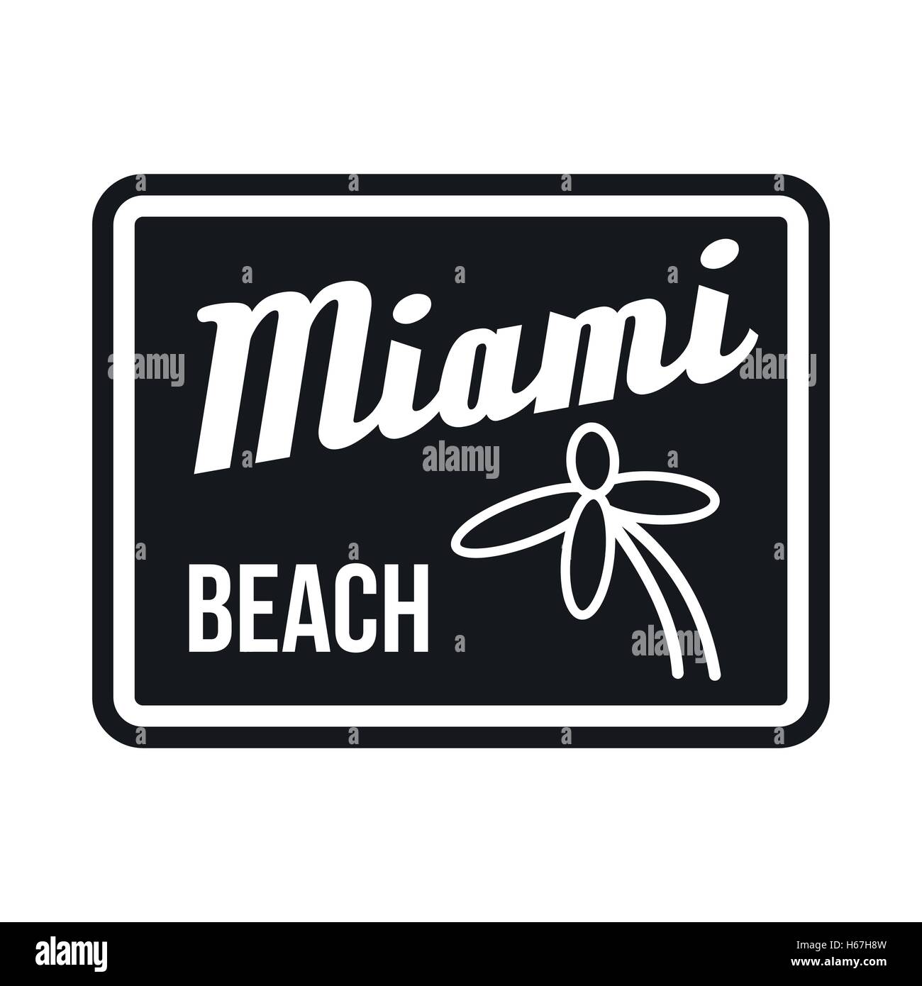 Miami beach icon, simple style Stock Vector Image & Art - Alamy