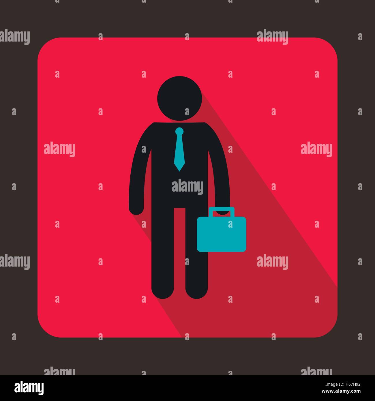 Businessman standing with his briefcase icon Stock Vector Image & Art ...