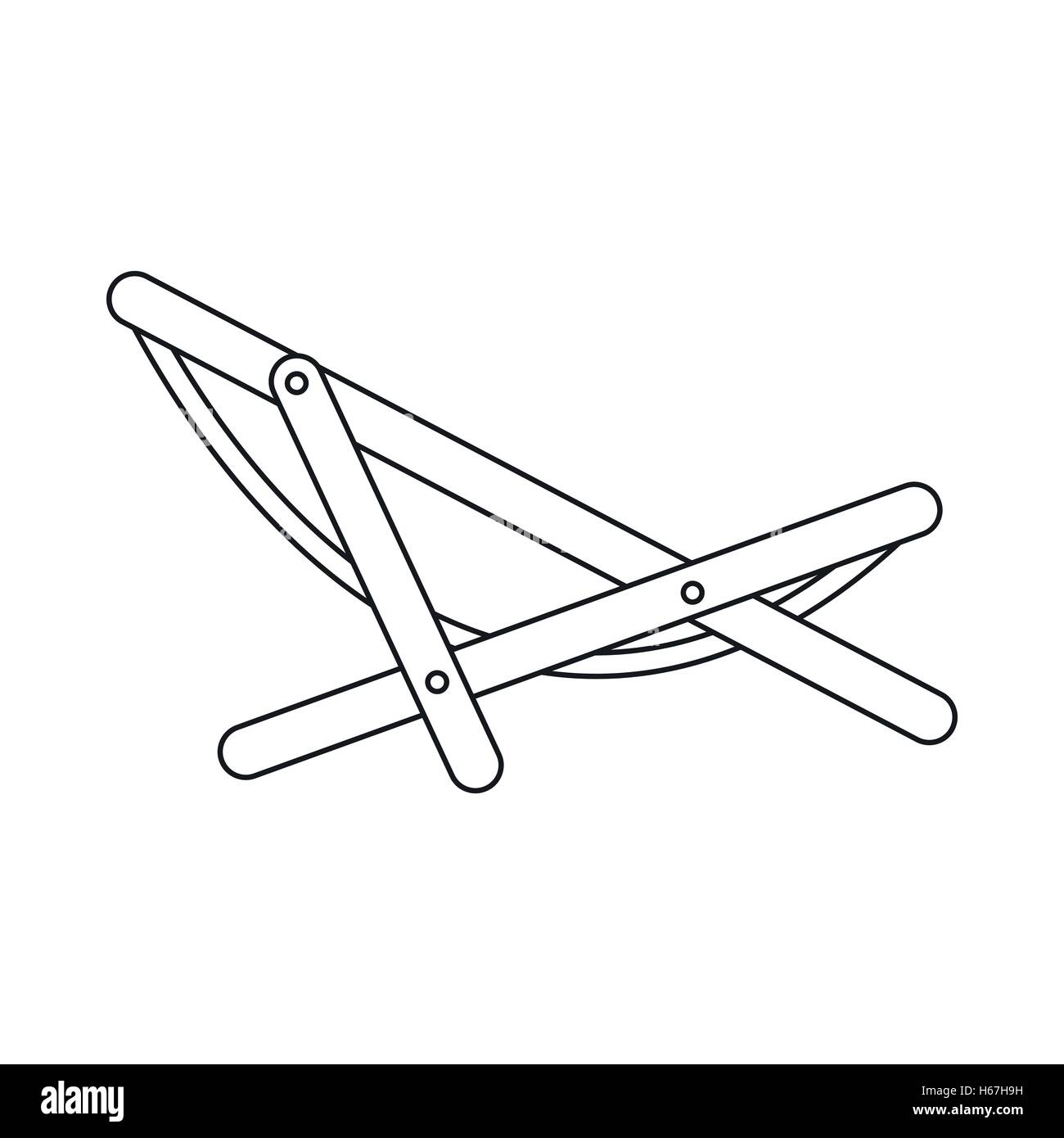 Beach chaise icon, outline style Stock Vector Image & Art - Alamy