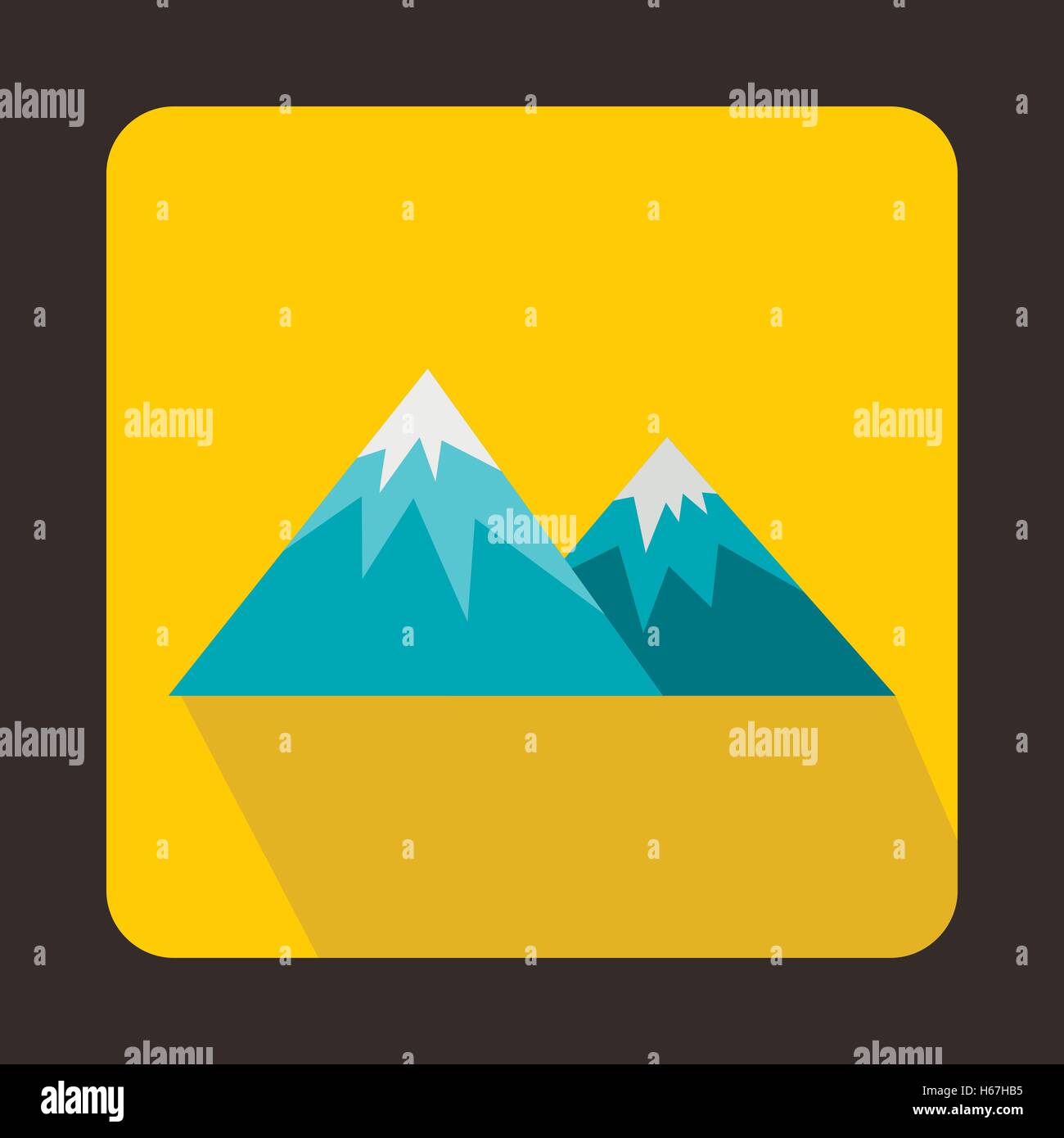 Swiss alps icon, flat style Stock Vector