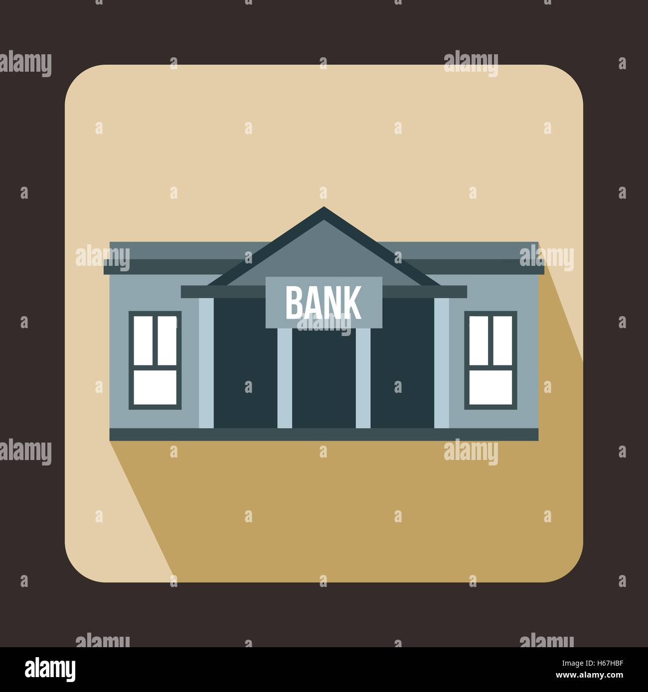 Bank building icon in flat style Stock Vector Image & Art - Alamy