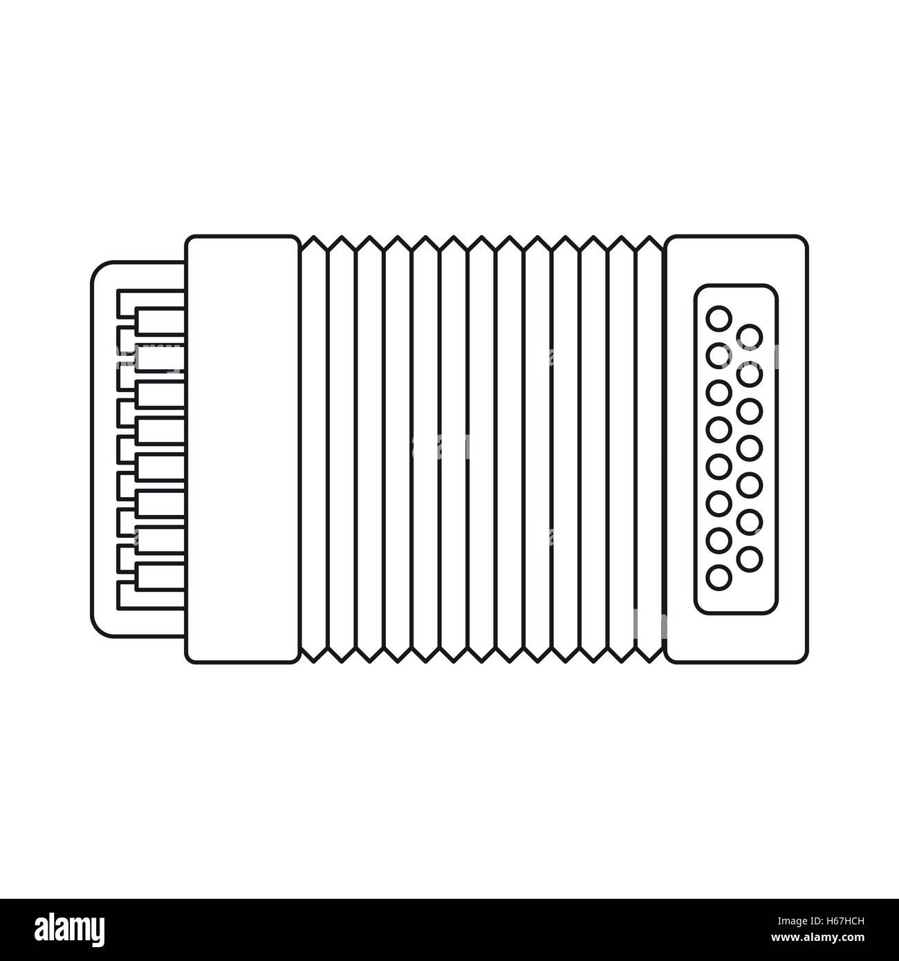 Accordion icon, outline style Stock Vector Image &amp; Art - Alamy