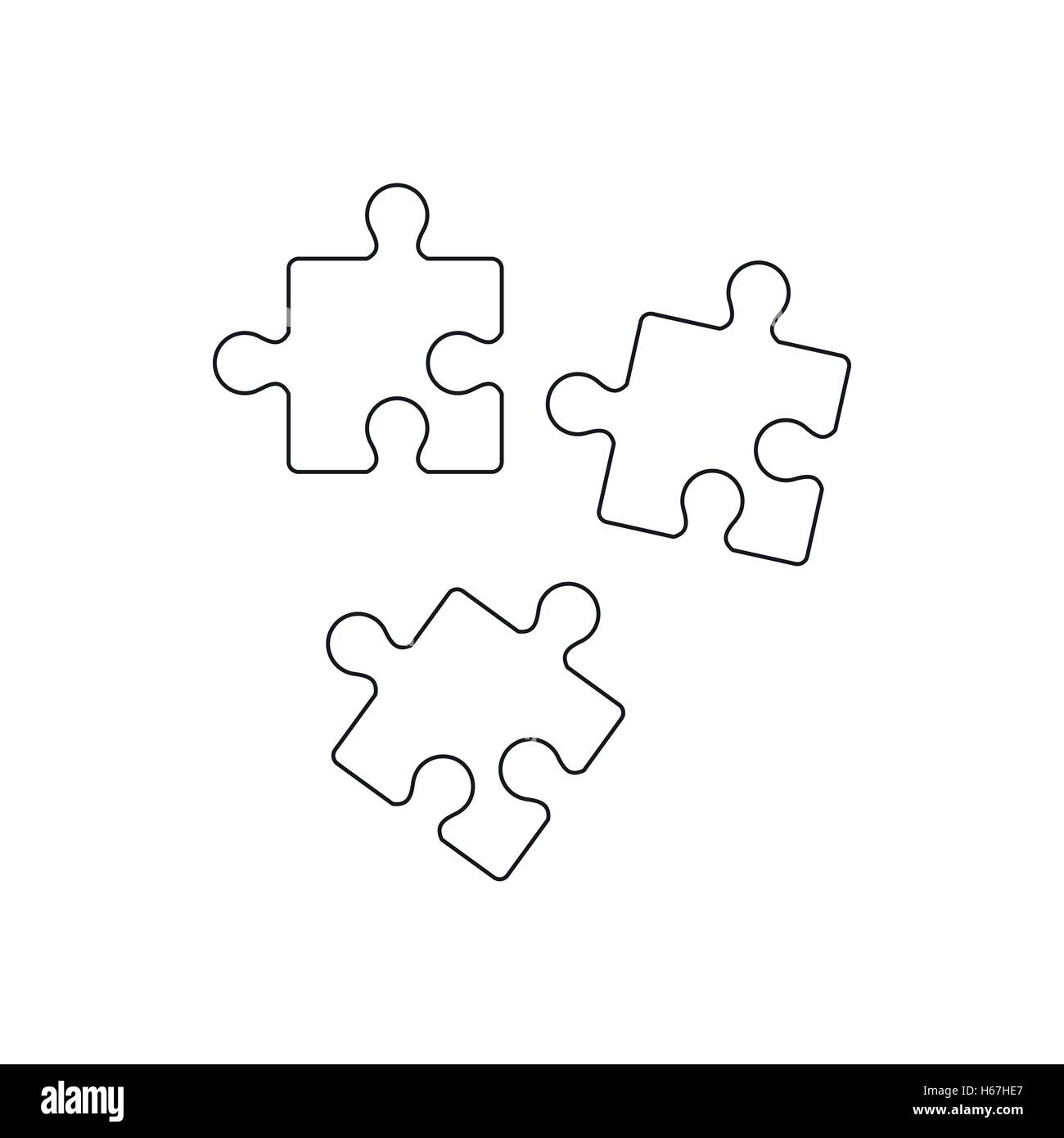 Puzzle icon, outline style Stock Vector Image & Art - Alamy