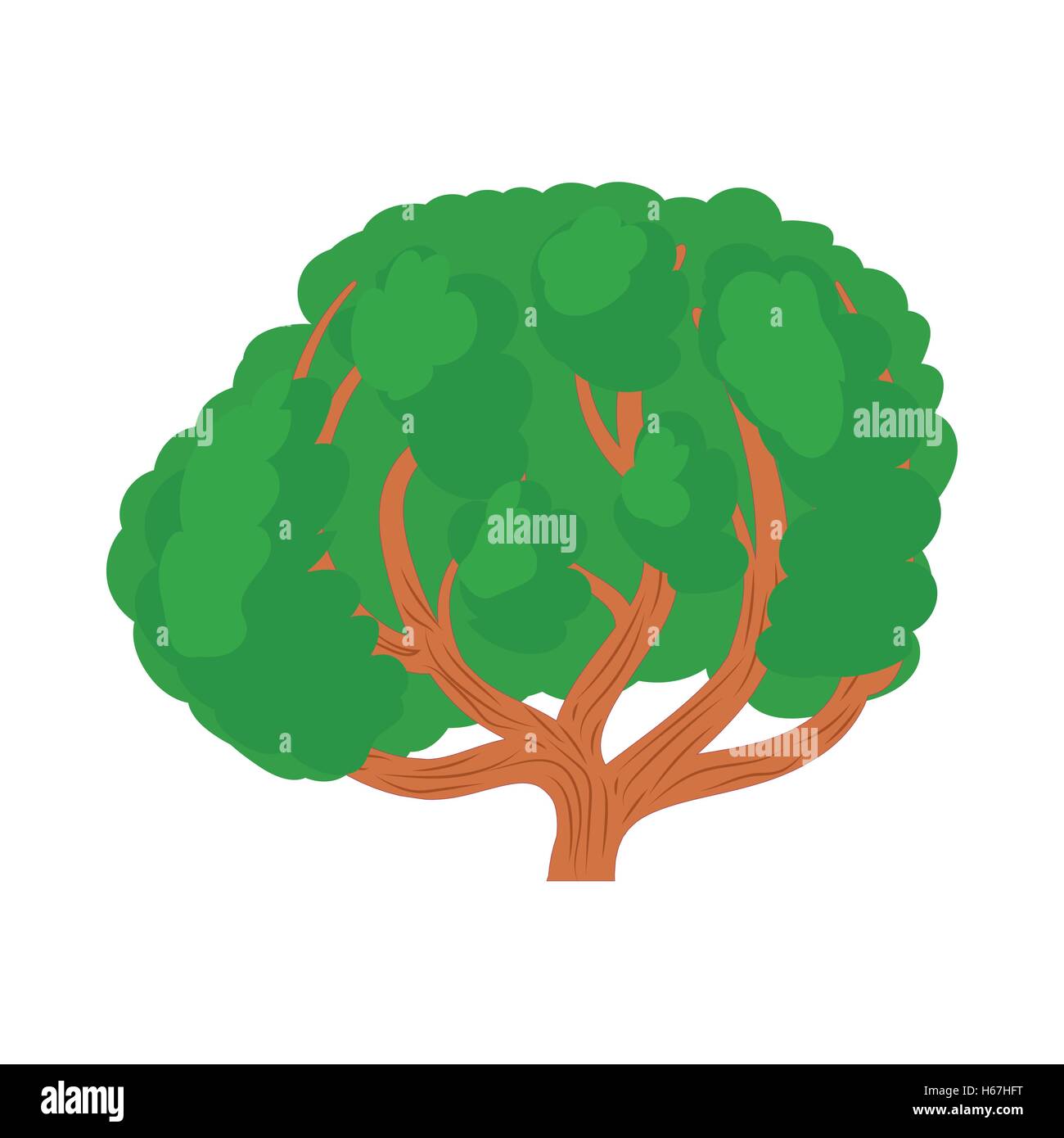 Big green tree icon in cartoon style Stock Vector Image & Art - Alamy