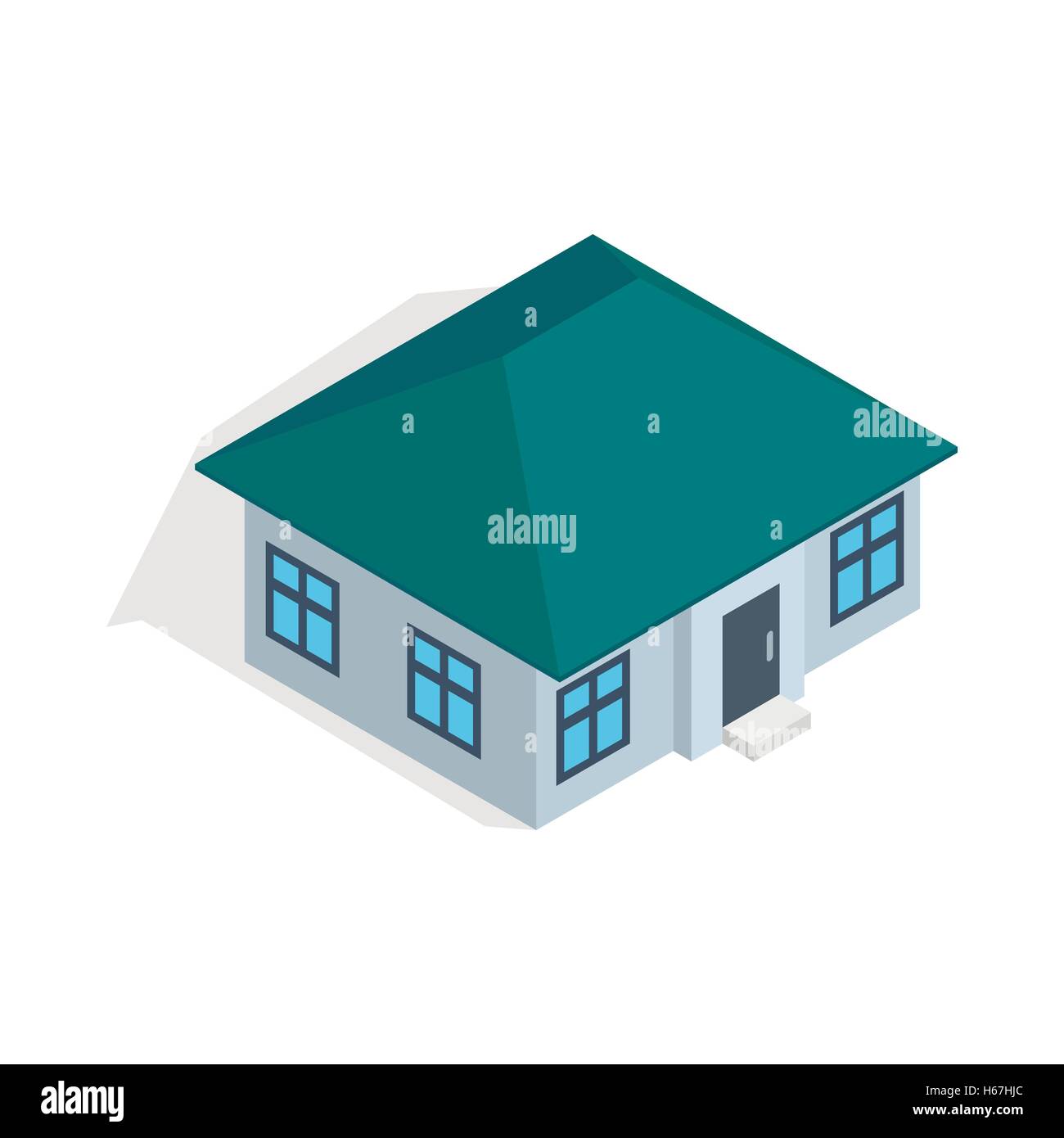 One storey house icon, isometric 3d style Stock Vector Image & Art - Alamy