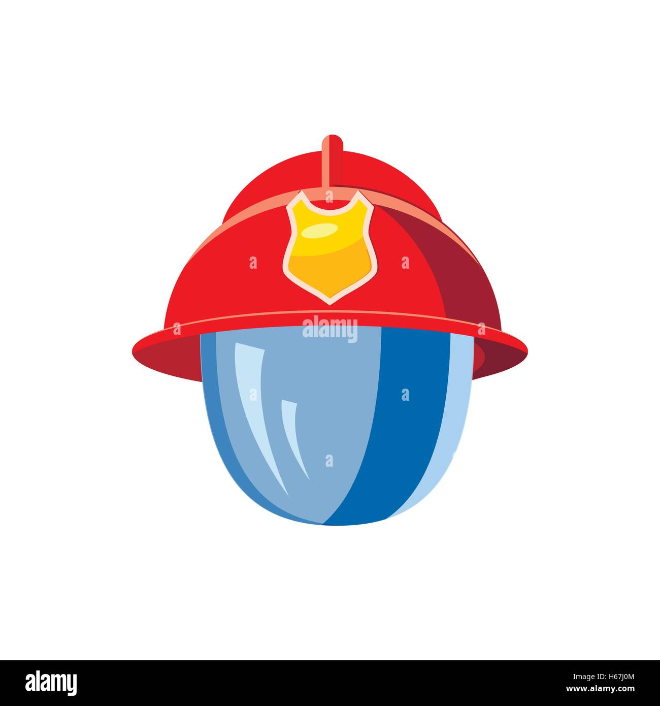 Helmet for a firefighter with mask icon Stock Vector