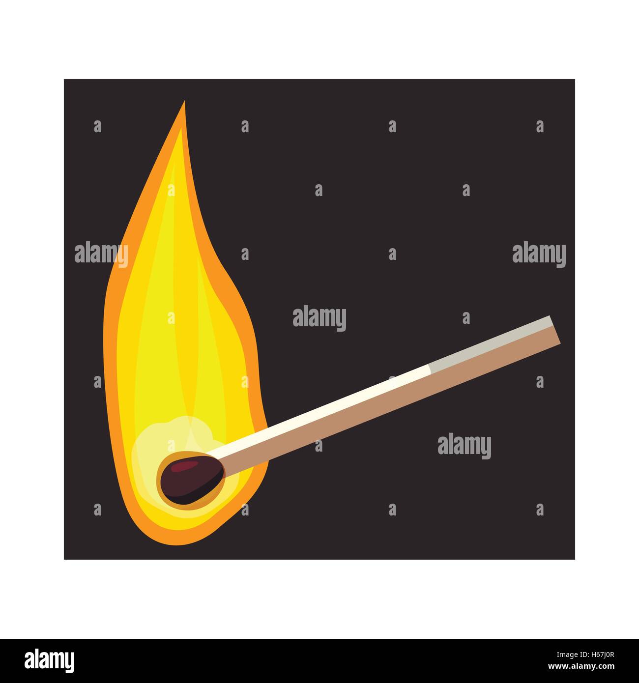 Burning match icon, cartoon style Stock Vector Image & Art Alamy