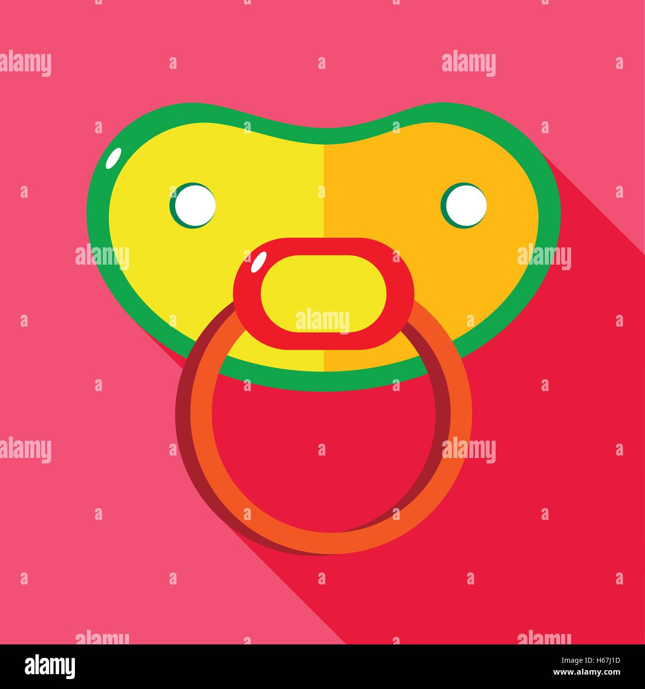 Baby dummy icon, flat style Stock Vector Image & Art - Alamy