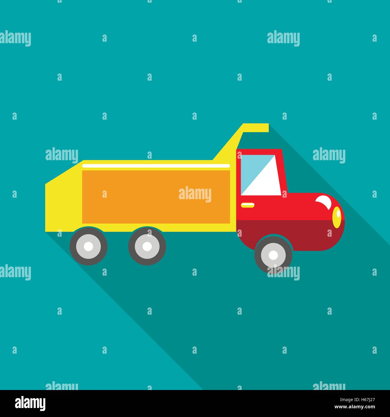 Toy truck icon in flat style Stock Vector Image & Art - Alamy