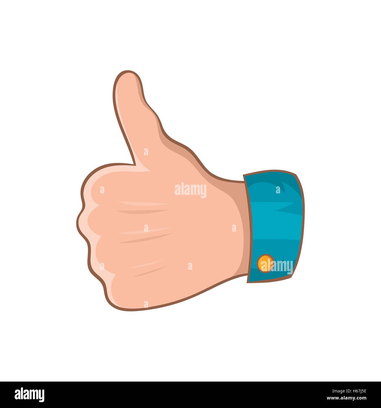 Thumb up gesture icon, cartoon style Stock Vector Image & Art - Alamy