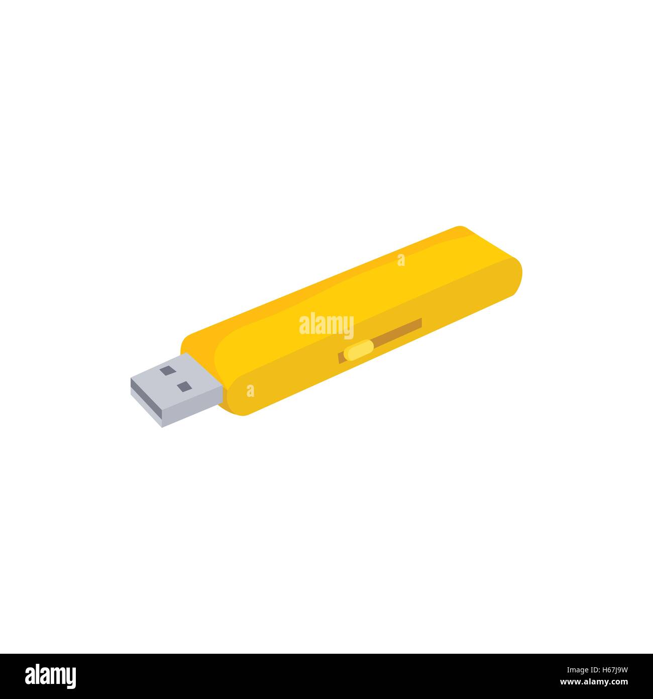 Yellow USB flash drive icon, cartoon style Stock Vector Image & Art Alamy