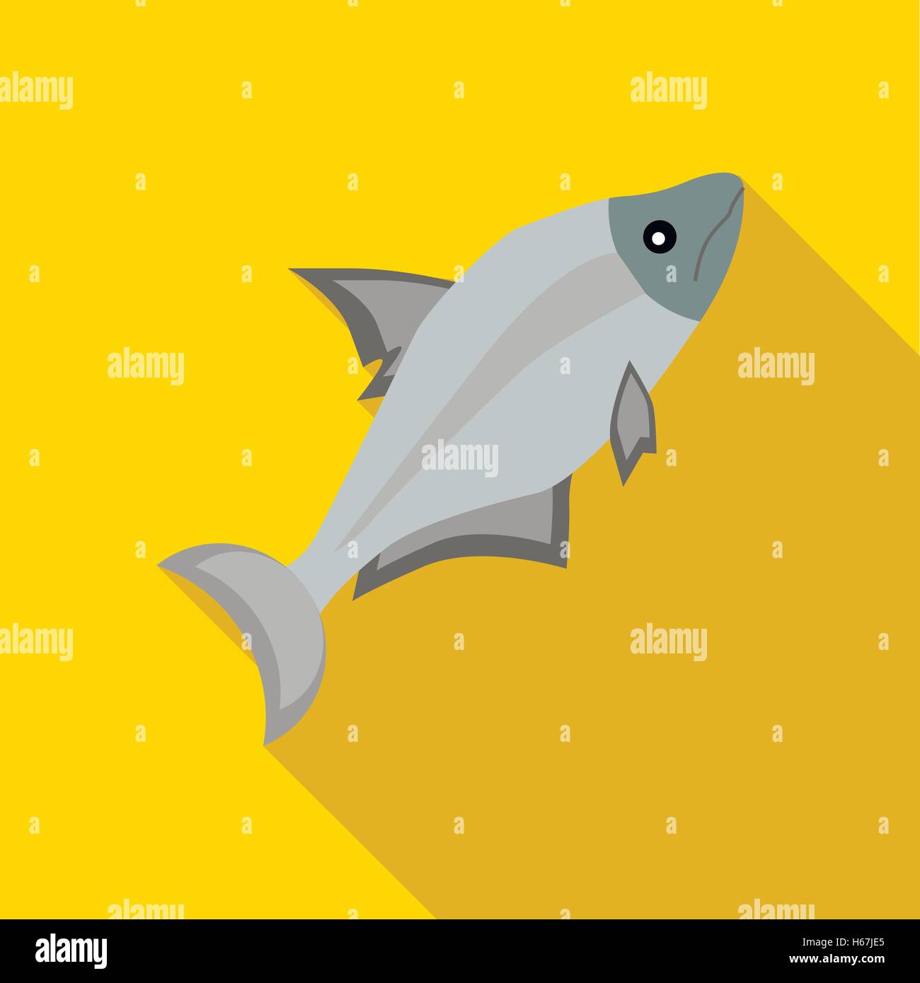 Fish icon in flat style Stock Vector Image & Art - Alamy