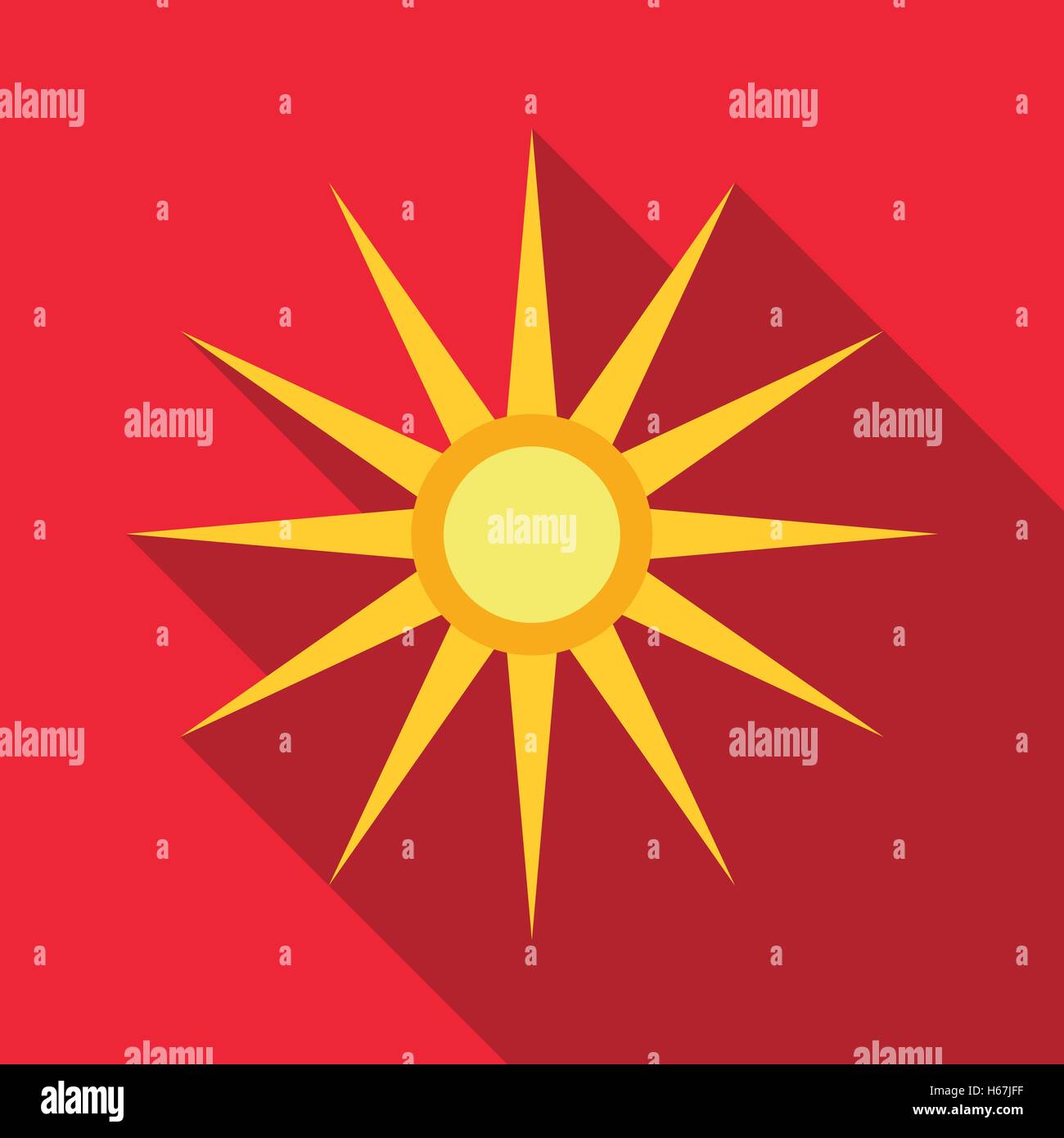 Sun icon in flat style Stock Vector Image & Art - Alamy