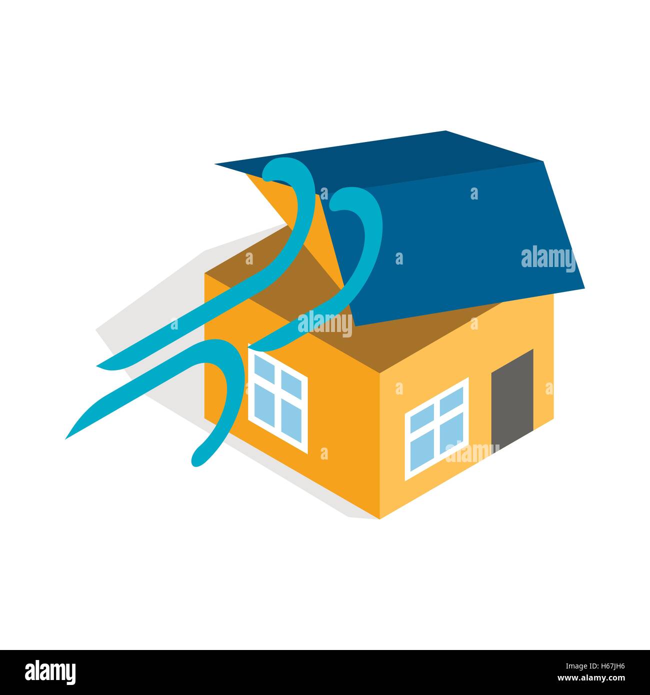Hurricane destroyed house icon Stock Vector Image & Art - Alamy