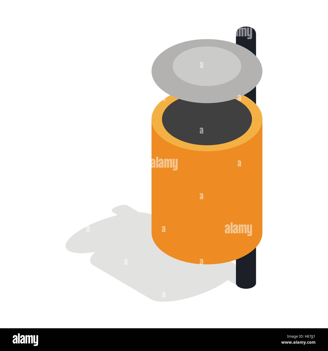 Outdoor orange bin icon, isometric 3d Stock Vector Image & Art - Alamy