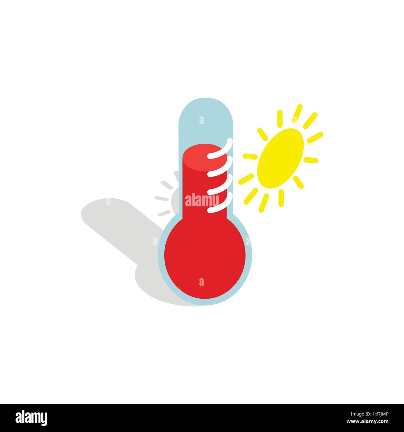Thermometer indicates high temperature icon Stock Vector Image & Art ...
