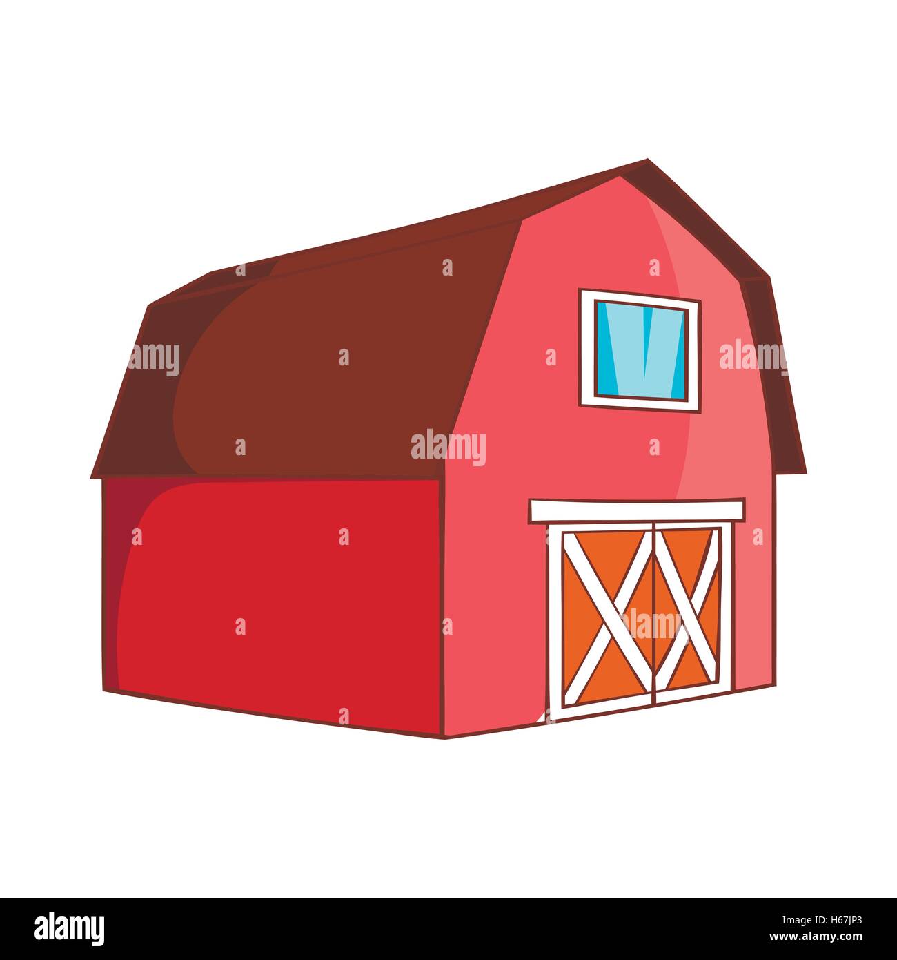 Barn for animals icon, cartoon style Stock Vector