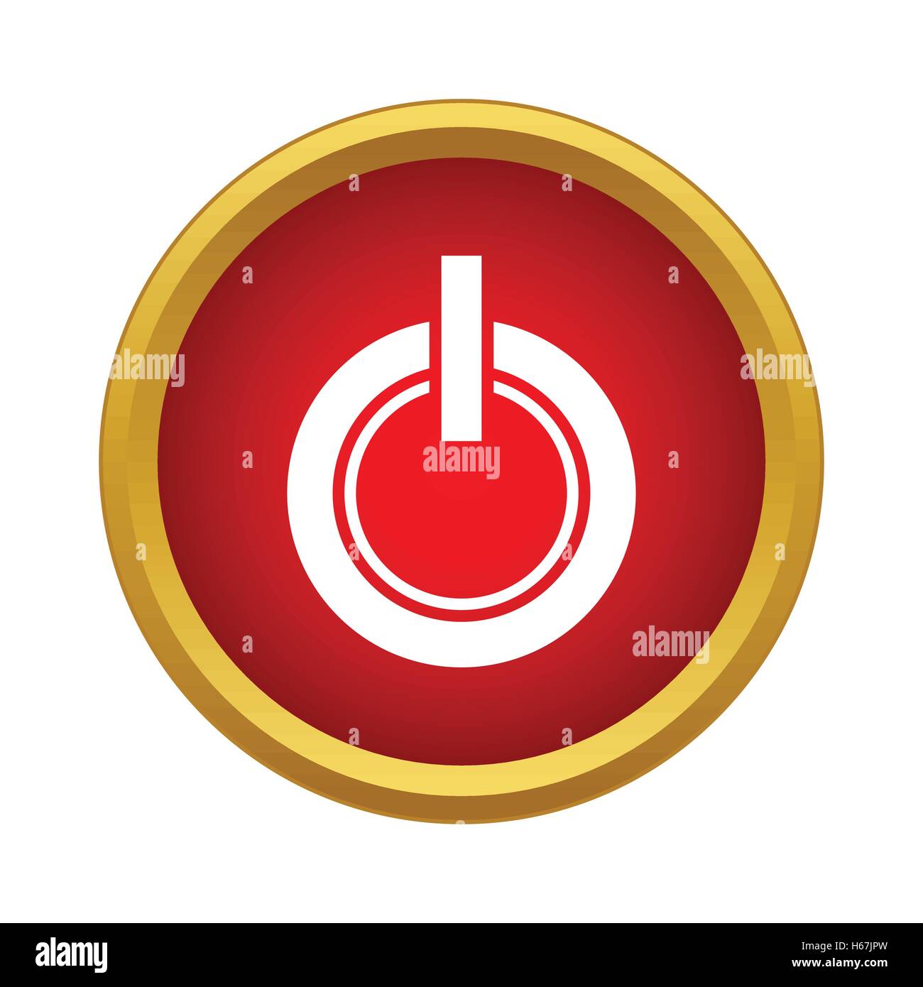 Power button icon in simple style Stock Vector Image & Art - Alamy