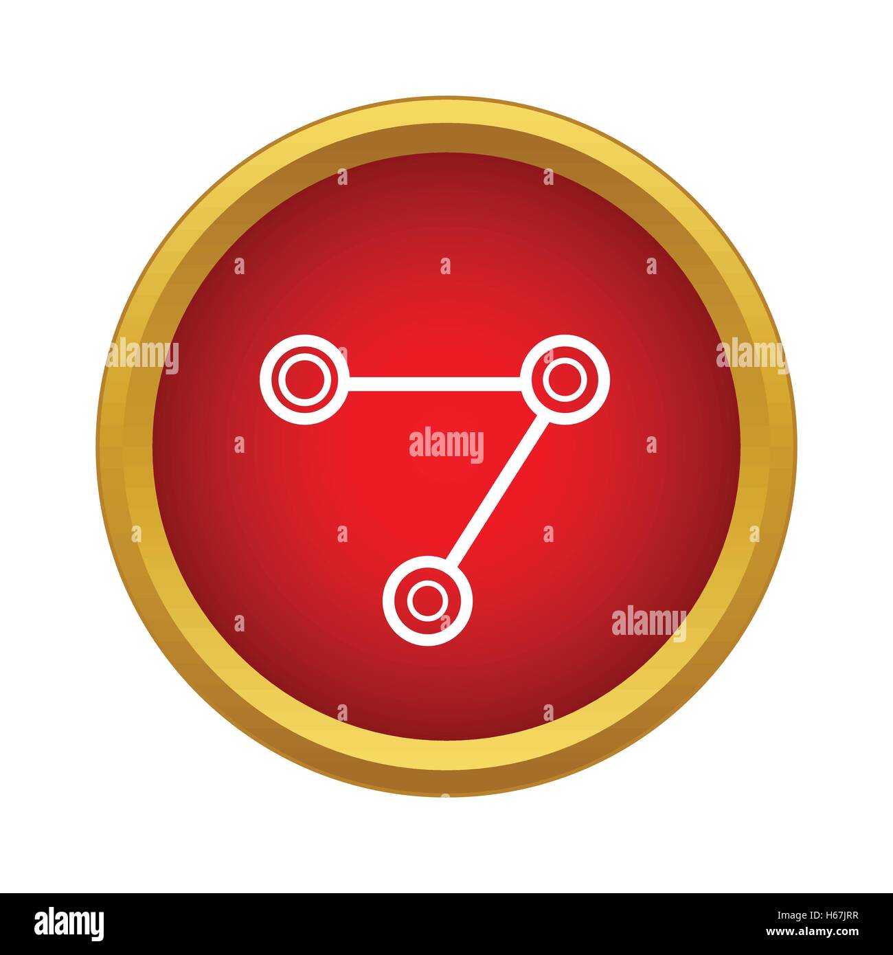 Three connection points icon in simple style Stock Vector Image & Art ...