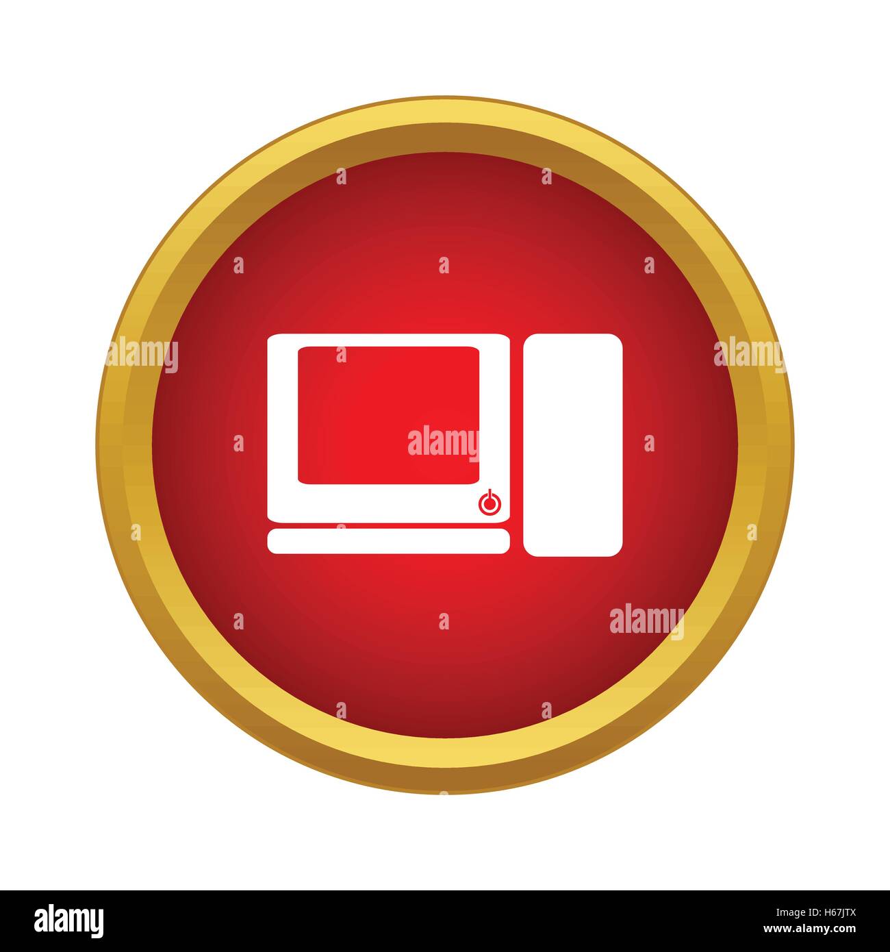 Computer icon in simple style Stock Vector Image & Art - Alamy