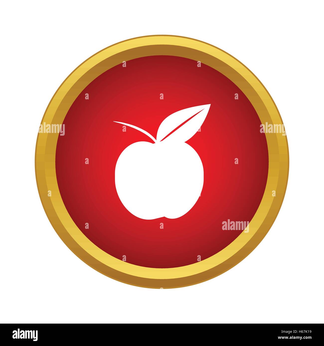 Ripe apple icon, simple style Stock Vector Image & Art - Alamy