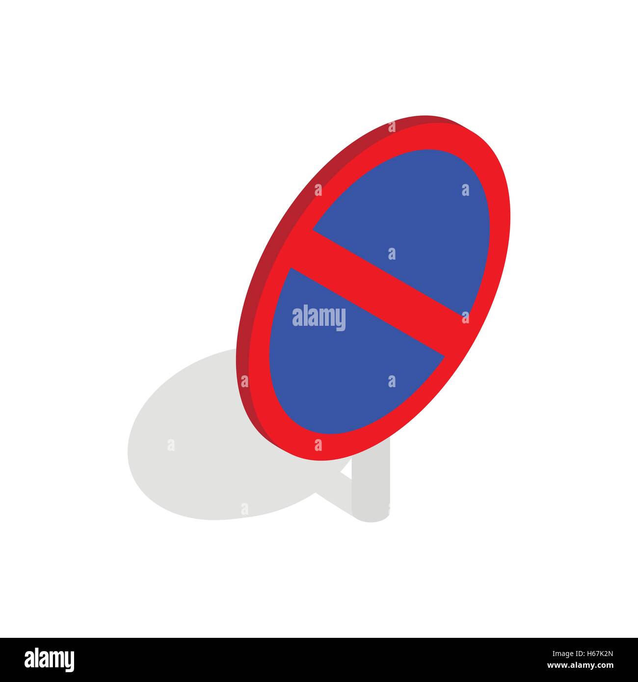 No parking traffic sign icon, isometric 3d style Stock Vector Image ...