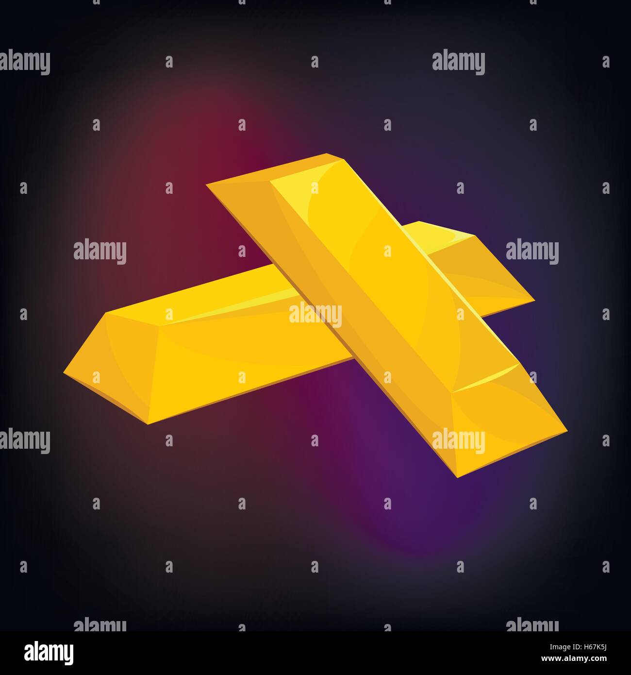 Two gold bars icon, cartoon style Stock Vector Image & Art - Alamy