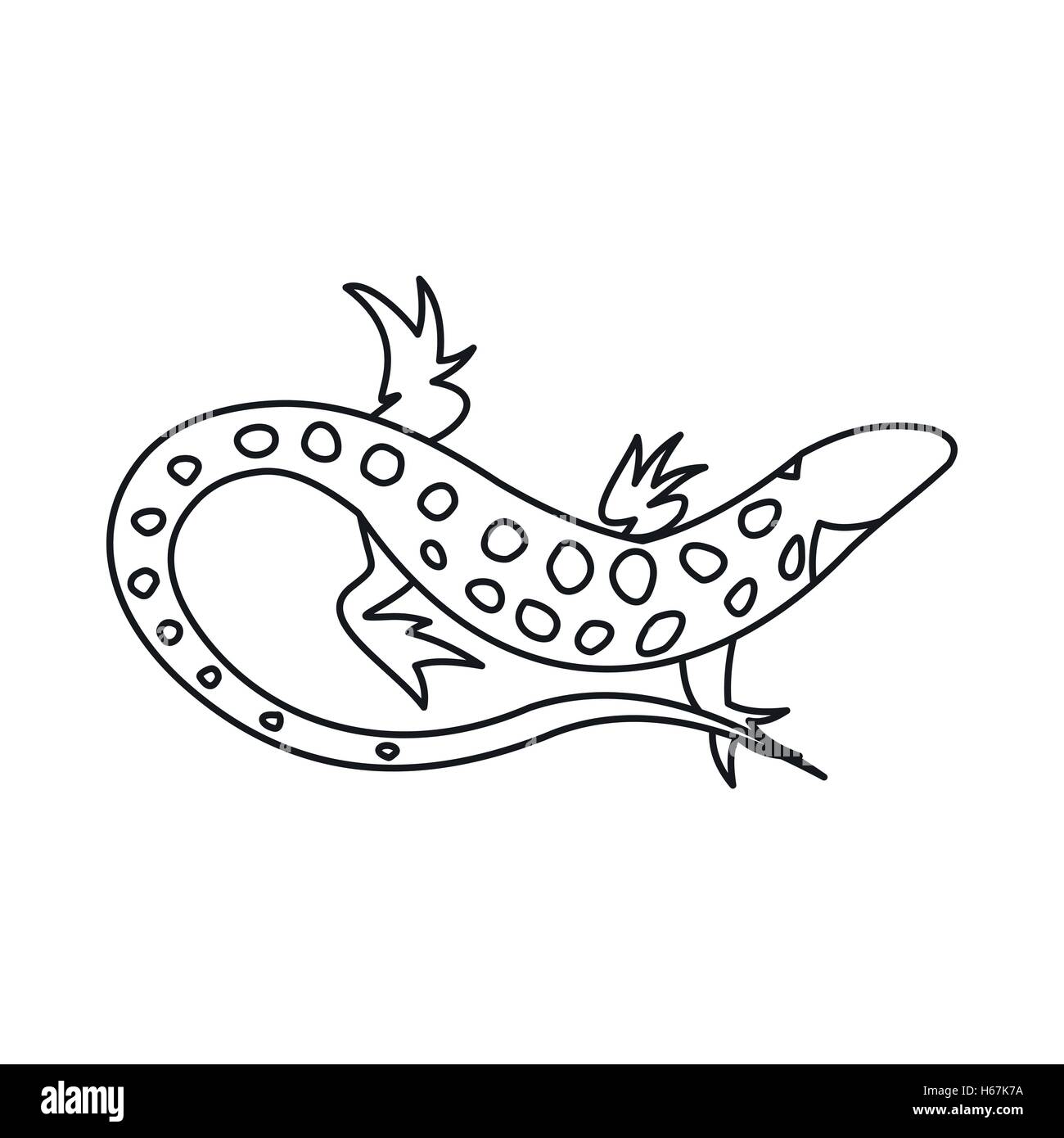 Lizard icon, outline style Stock Vector Image & Art - Alamy