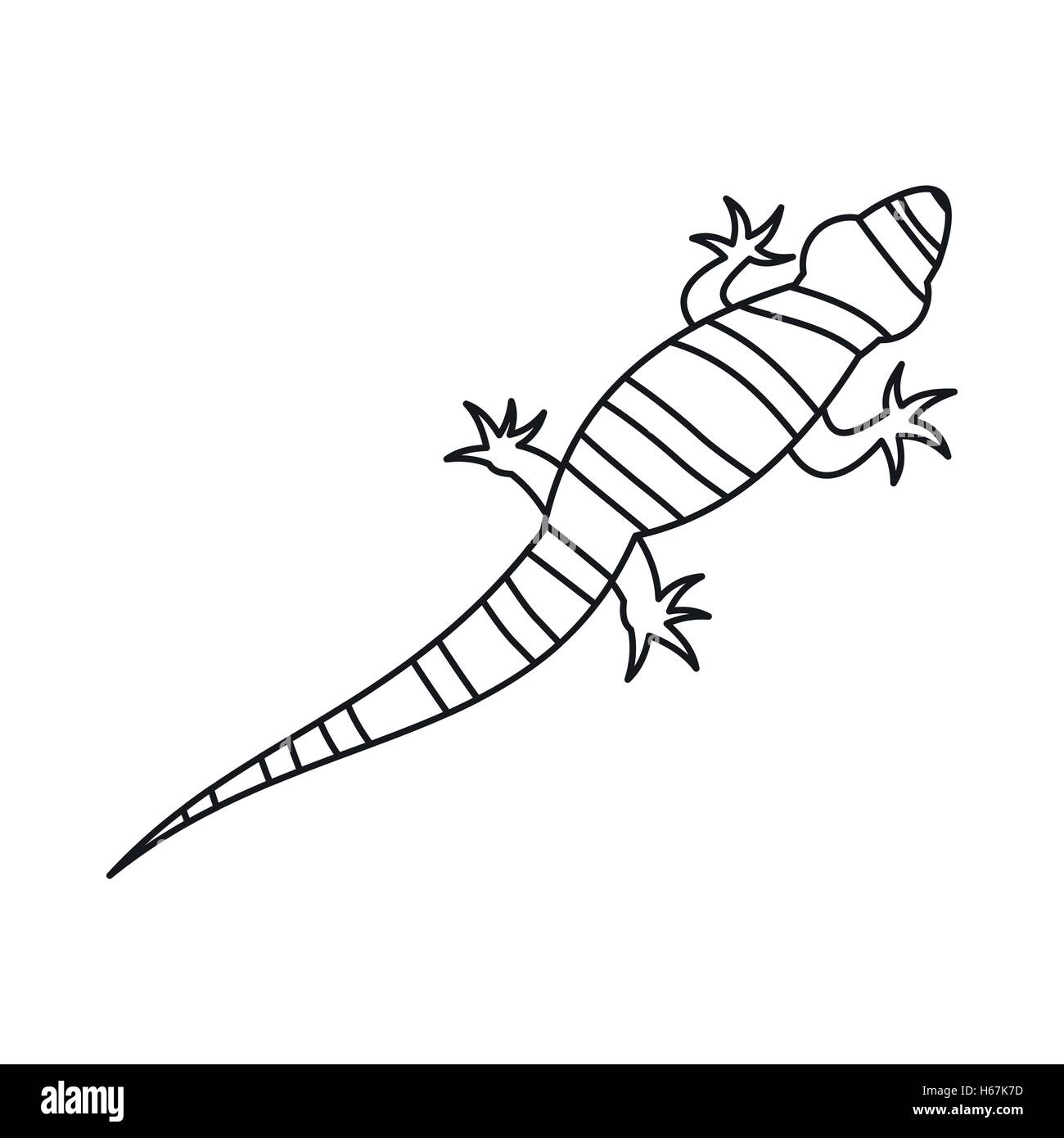 Lizard icon, outline style Stock Vector Image & Art - Alamy