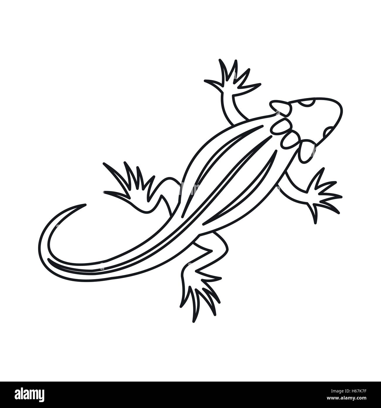 Lizard icon, outline style Stock Vector Image & Art - Alamy