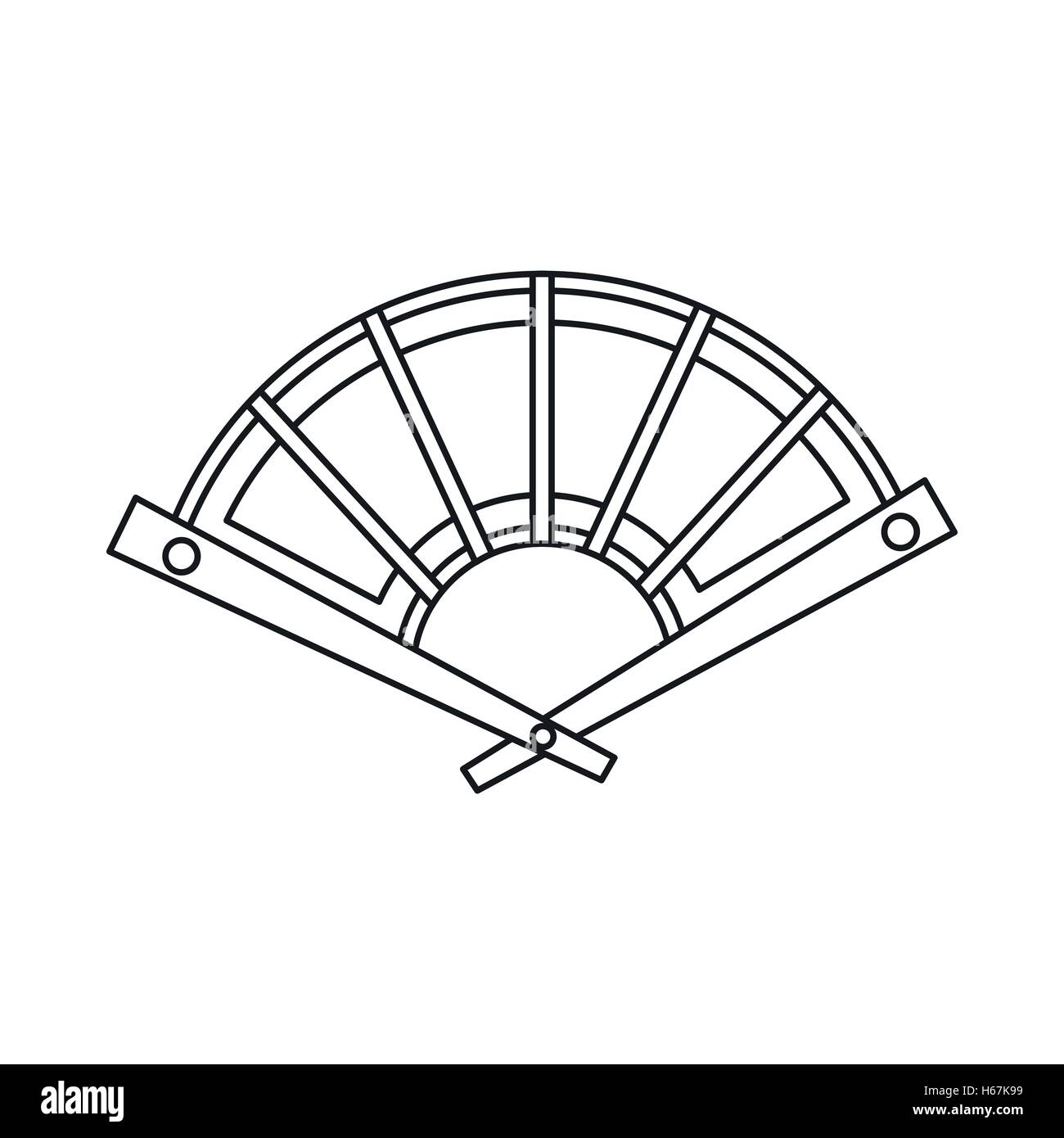 Fan icon, outline style Stock Vector Image & Art - Alamy