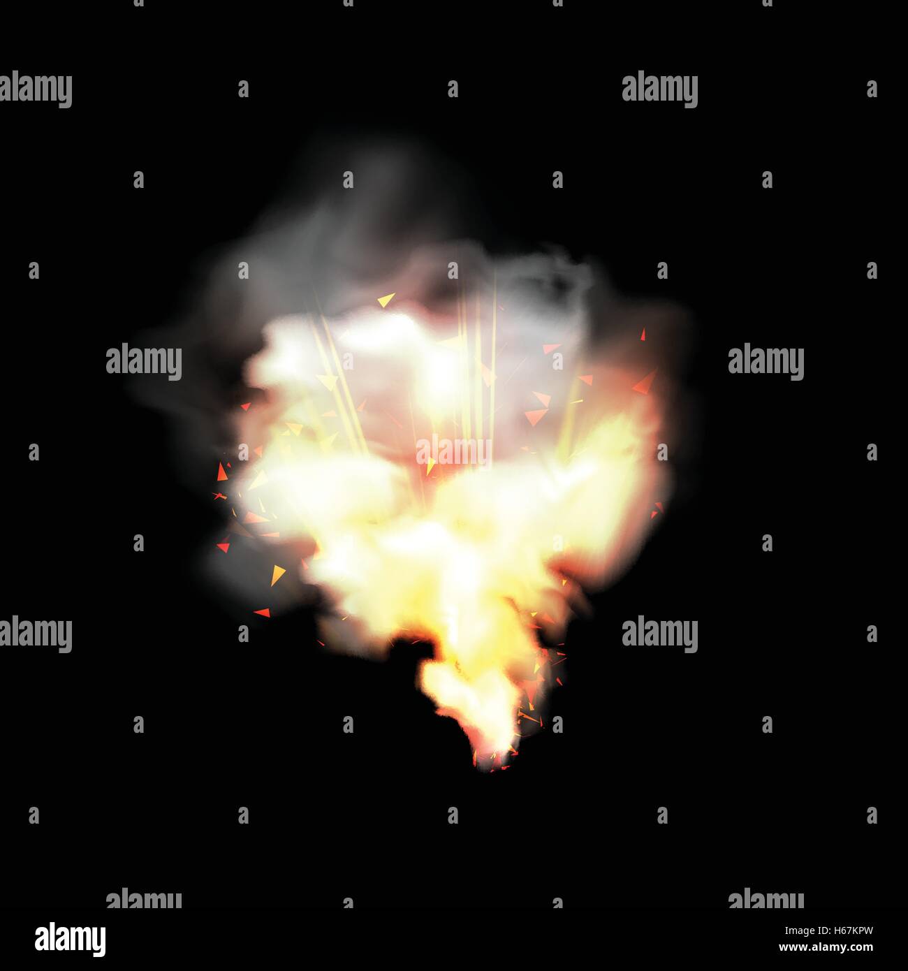 Realistic smoke and fire icon Stock Vector Image & Art - Alamy