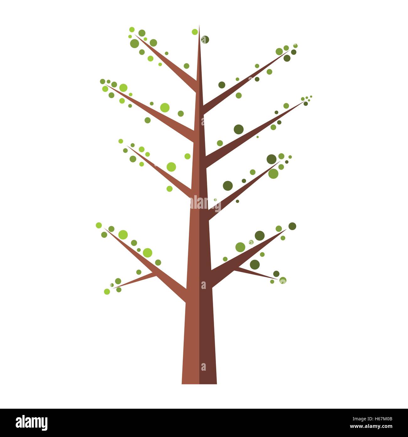 Spring Tree flat icon Stock Vector Image & Art - Alamy