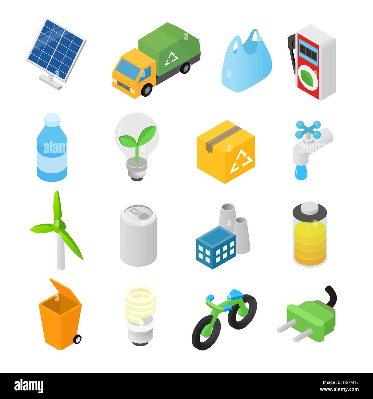 Ecology isometric 3d icons Stock Vector Image & Art - Alamy