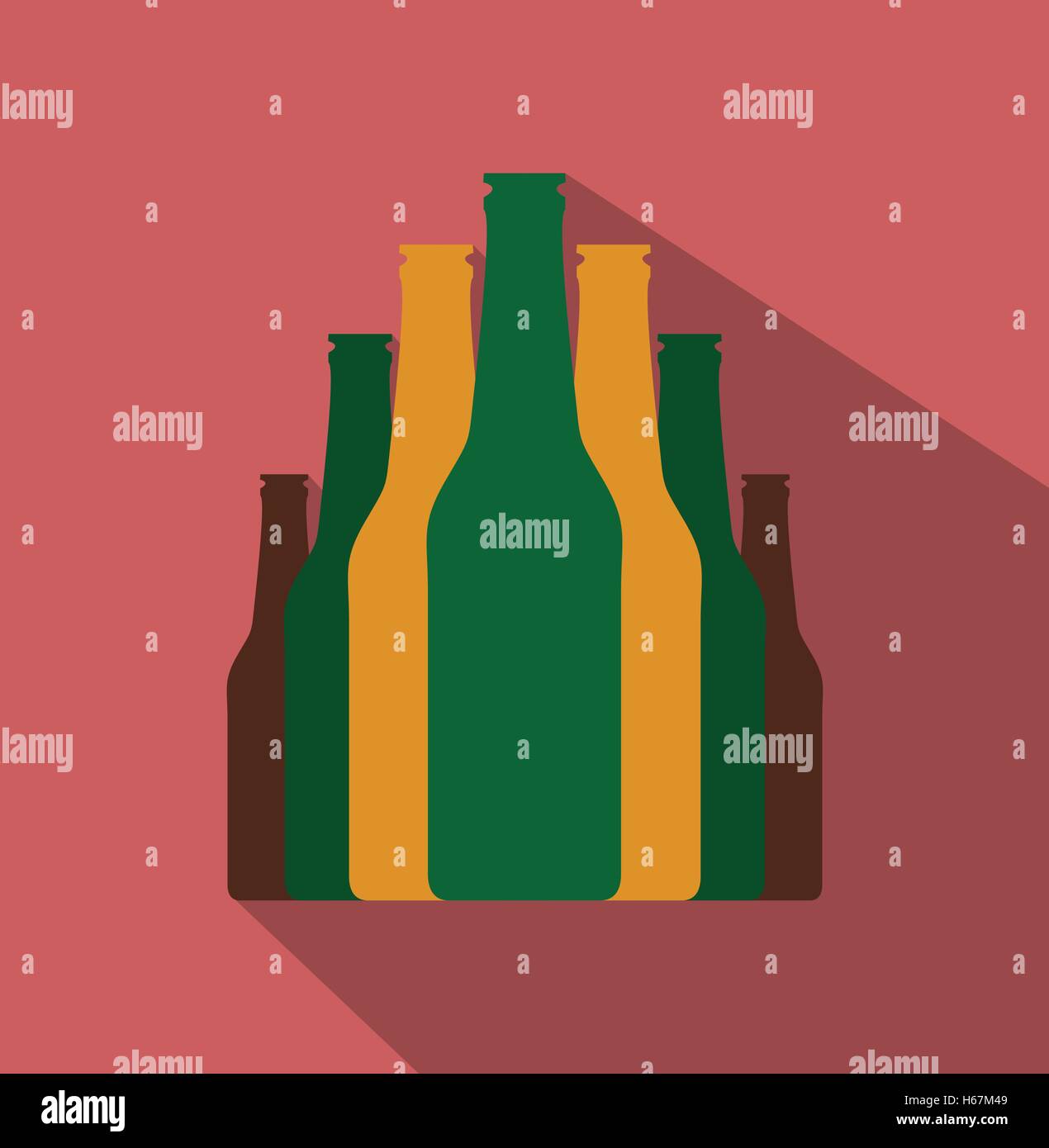 Bottles set flat icon Stock Vector Image & Art - Alamy