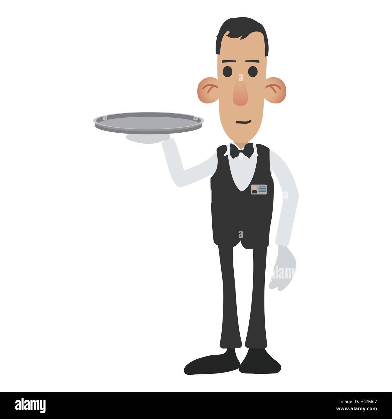 Waiter cartoon hi-res stock photography and images - Alamy