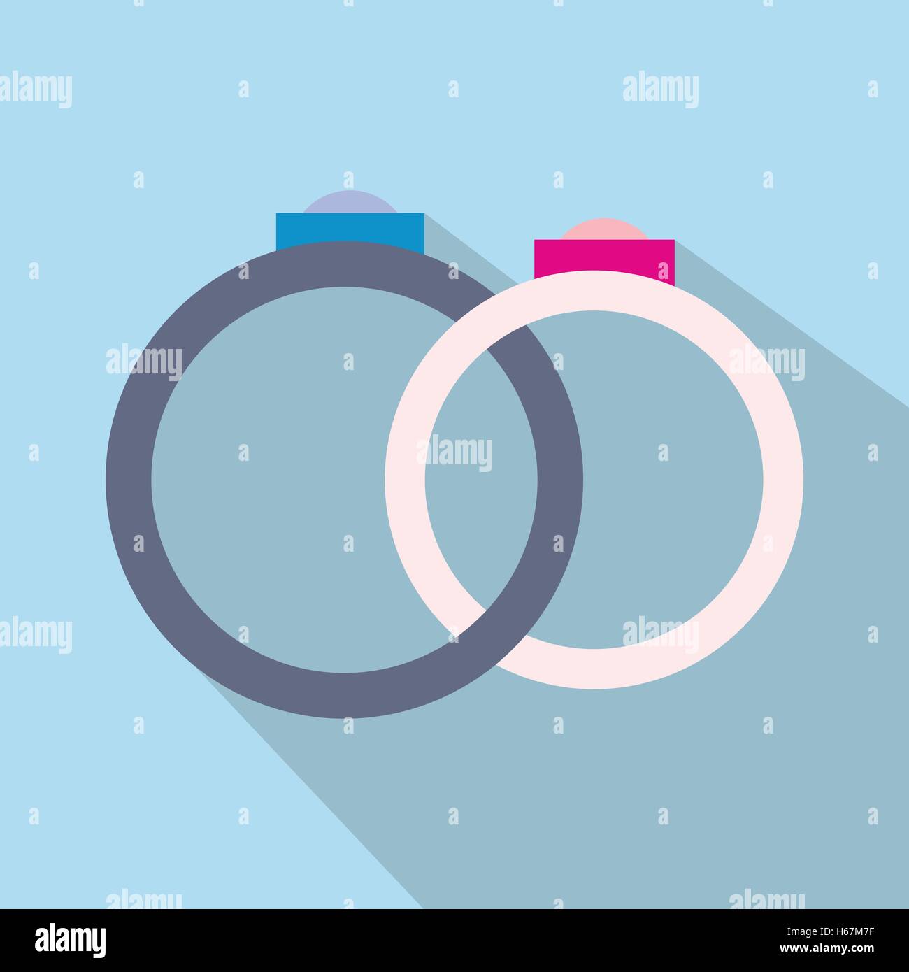 Wedding rings flat icon Stock Vector Image & Art - Alamy