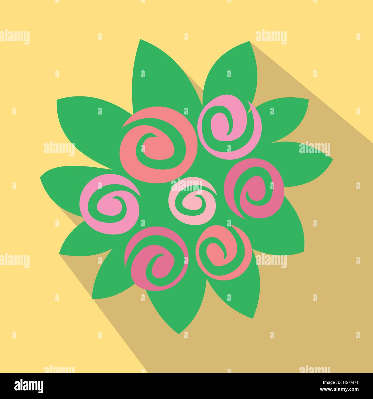 Bouquet of flowers flat icon Stock Vector Image & Art - Alamy