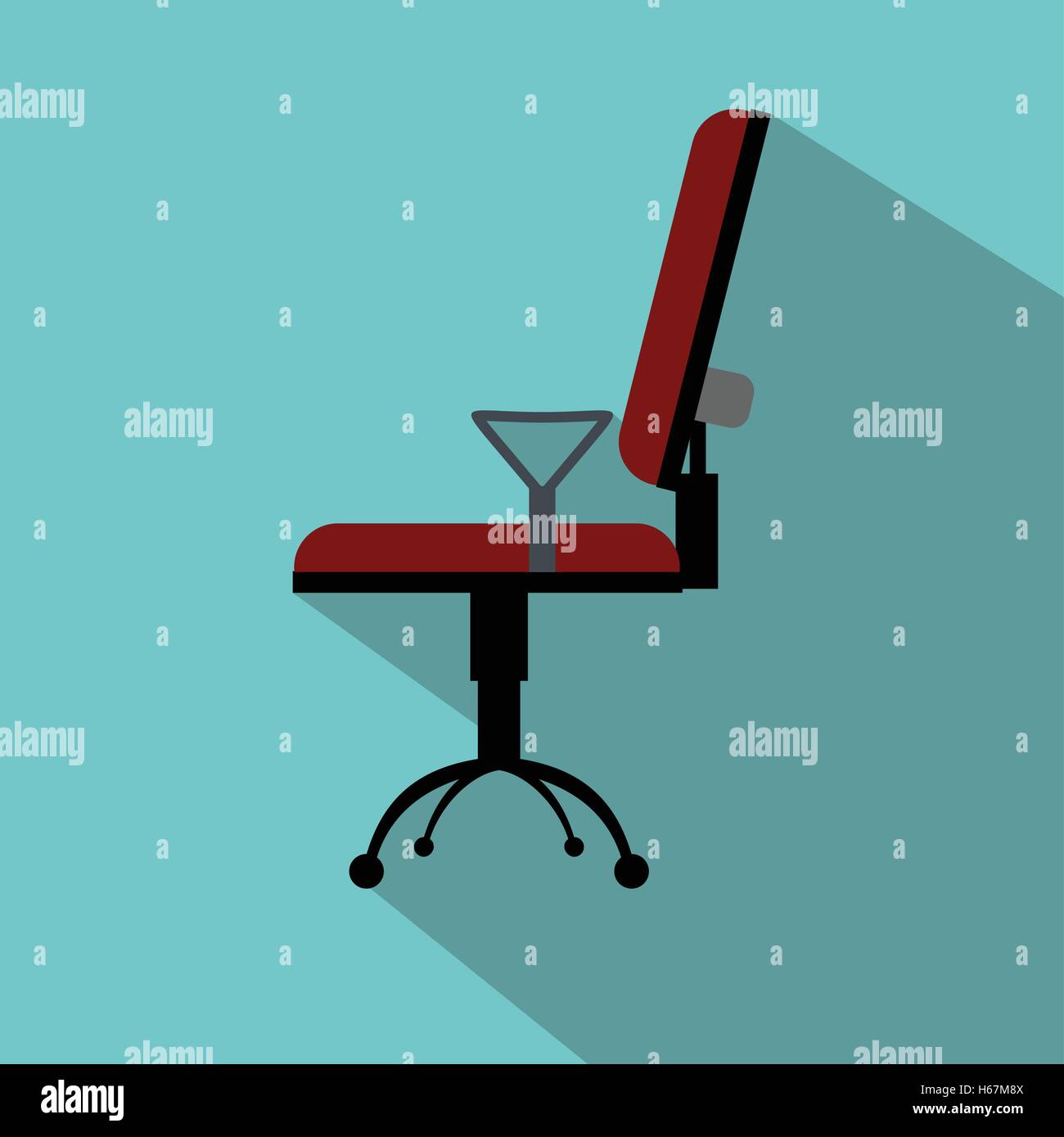 Office chair flat icon Stock Vector Image & Art - Alamy